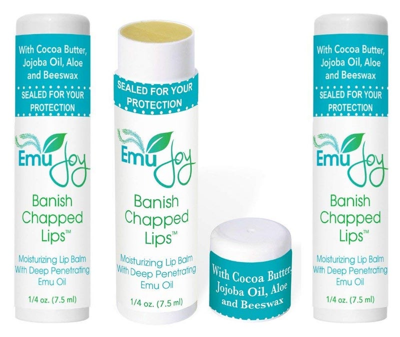 Emu Joy - Natural and Organic Emu Oil Lip Balm Hydrating, Pocket-Size Unflavored & Unscented Lip Balm with Emu Oil - Best for Severely Chapped Lips - Image 1